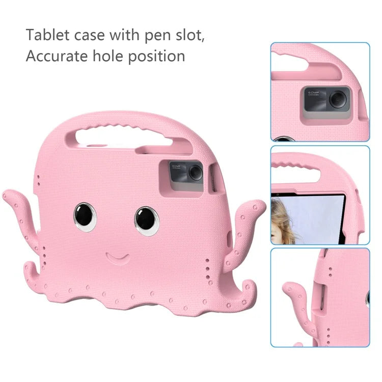 For Samsung Galaxy Tab A9+ / S7 / S8 / S9 / S9 FE / Redmi Pad SE / Xiaomi Pad 6 / Lenovo Tab M11 EVA Case Cartoon Octopus Tablet Cover