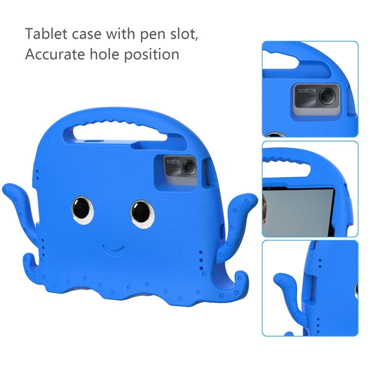 For Samsung Galaxy Tab A9+ / S7 / S8 / S9 / S9 FE / Redmi Pad SE / Xiaomi Pad 6 / Lenovo Tab M11 EVA Case Cartoon Octopus Tablet Cover