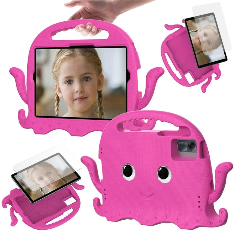 For Samsung Galaxy Tab A9+ / S7 / S8 / S9 / S9 FE / Redmi Pad SE / Xiaomi Pad 6 / Lenovo Tab M11 EVA Case Cartoon Octopus Tablet Cover