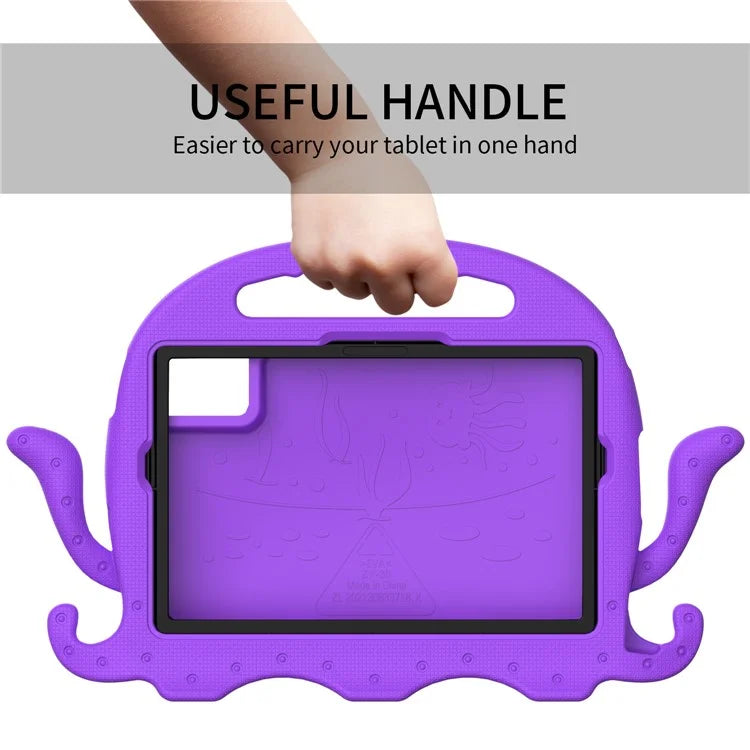 For Samsung Galaxy Tab A9+ / S7 / S8 / S9 / S9 FE / Redmi Pad SE / Xiaomi Pad 6 / Lenovo Tab M11 EVA Case Cartoon Octopus Tablet Cover
