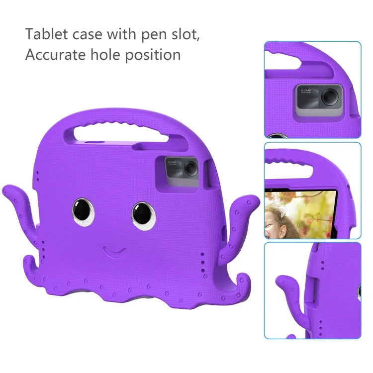 For Samsung Galaxy Tab A9+ / S7 / S8 / S9 / S9 FE / Redmi Pad SE / Xiaomi Pad 6 / Lenovo Tab M11 EVA Case Cartoon Octopus Tablet Cover