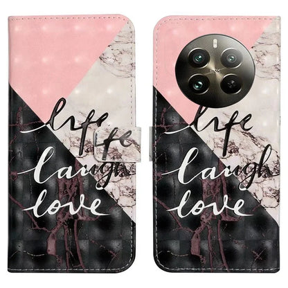 For Realme 12 4G / 12+ 5G Case 3D Creative Pattern PU Leather Stand Phone Cover