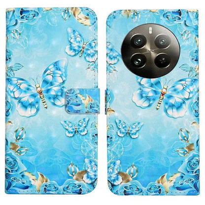For Realme 12 4G / 12+ 5G Case 3D Creative Pattern PU Leather Stand Phone Cover