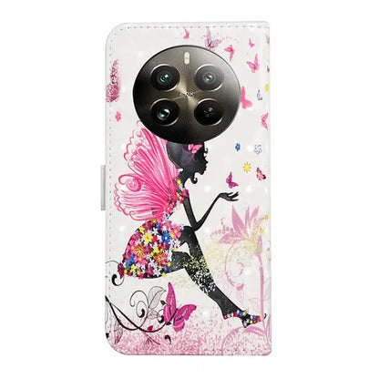 For Realme 12 4G / 12+ 5G Case 3D Creative Pattern PU Leather Stand Phone Cover