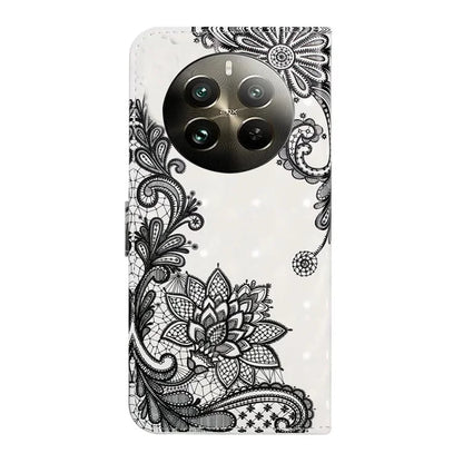 For Realme 12 4G / 12+ 5G Case 3D Creative Pattern PU Leather Stand Phone Cover