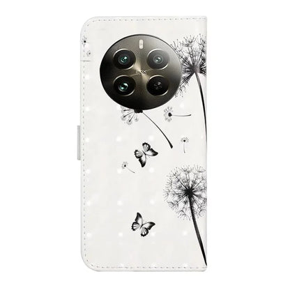For Realme 12 4G / 12+ 5G Case 3D Creative Pattern PU Leather Stand Phone Cover
