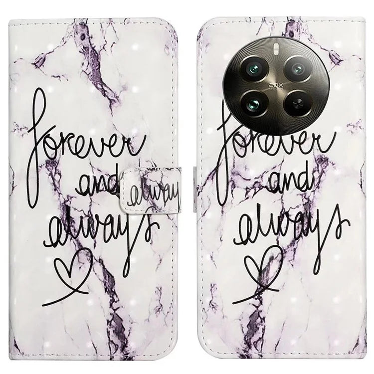 For Realme 12 4G / 12+ 5G Case 3D Creative Pattern PU Leather Stand Phone Cover
