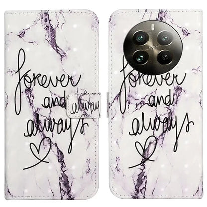 For Realme 12 4G / 12+ 5G Case 3D Creative Pattern PU Leather Stand Phone Cover