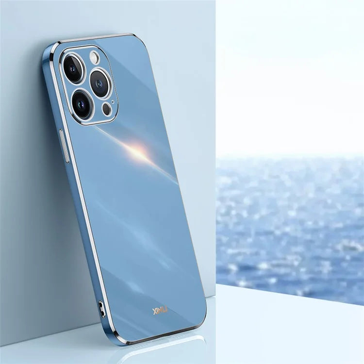 XINLI For iPhone 16 Pro Case TPU Phone Cover with Electroplating Frame