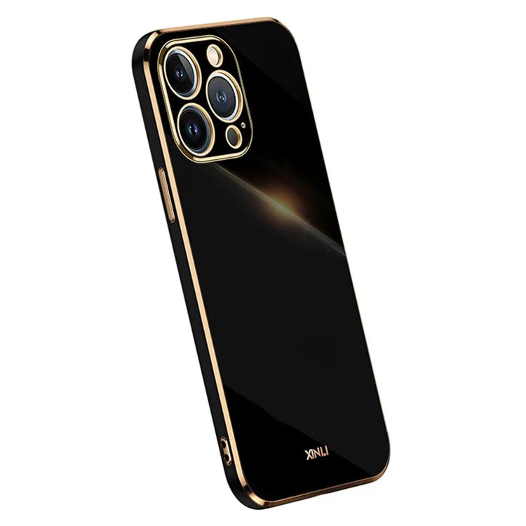 XINLI For iPhone 16 Pro Case TPU Phone Cover with Electroplating Frame