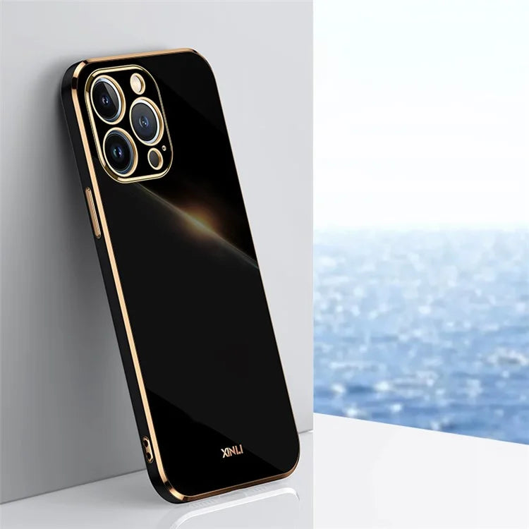 XINLI For iPhone 16 Pro Case TPU Phone Cover with Electroplating Frame