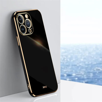 XINLI For iPhone 16 Pro Case TPU Phone Cover with Electroplating Frame
