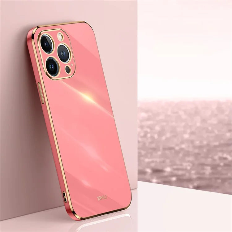 XINLI For iPhone 16 Pro Case TPU Phone Cover with Electroplating Frame