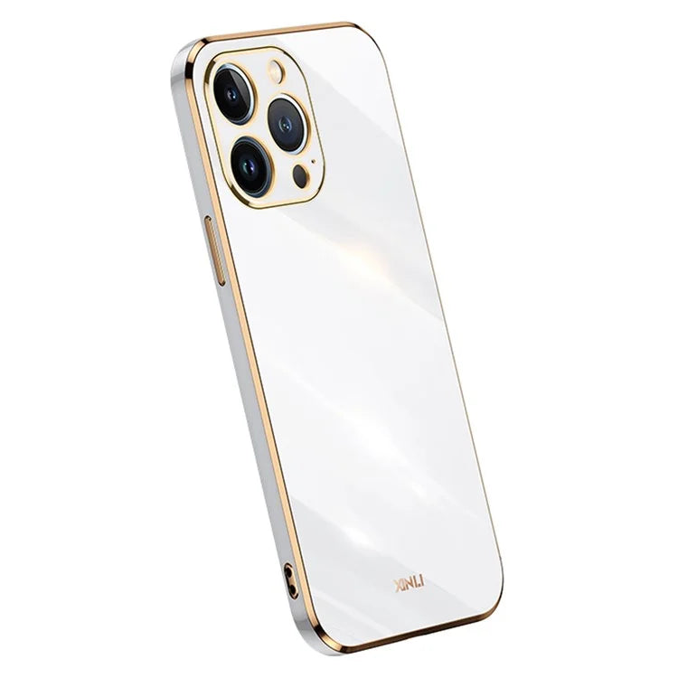 XINLI For iPhone 16 Pro Case TPU Phone Cover with Electroplating Frame