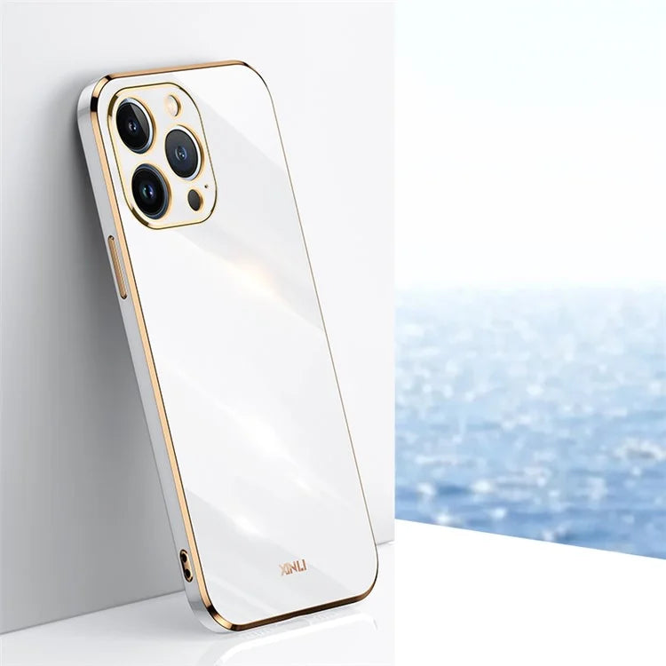 XINLI For iPhone 16 Pro Case TPU Phone Cover with Electroplating Frame