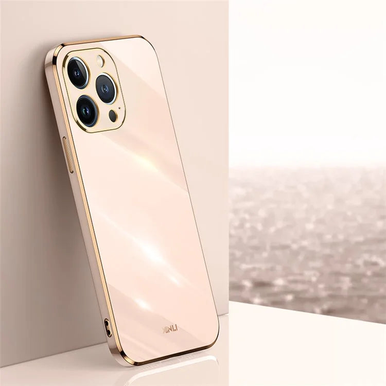 XINLI For iPhone 16 Pro Case TPU Phone Cover with Electroplating Frame