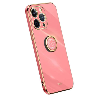 XINLI For iPhone 16 Pro Case Ring Kickstand Electroplating TPU Phone Cover