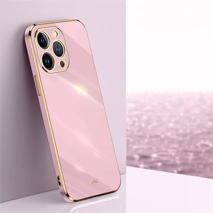 XINLI For iPhone 16 Pro Max Case TPU Phone Cover with Electroplating Frame