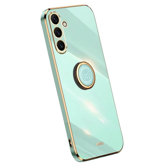 XINLI For Samsung Galaxy A16 5G Case Ring Kickstand Electroplating TPU Phone Cover
