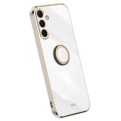 XINLI For Samsung Galaxy A16 5G Case Ring Kickstand Electroplating TPU Phone Cover
