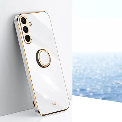XINLI For Samsung Galaxy A16 5G Case Ring Kickstand Electroplating TPU Phone Cover