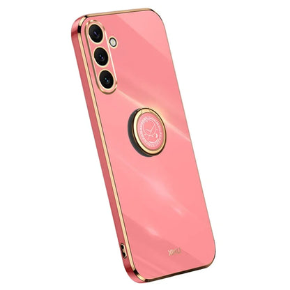 XINLI For Samsung Galaxy A16 5G Case Ring Kickstand Electroplating TPU Phone Cover