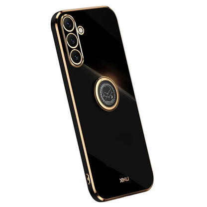 XINLI For Samsung Galaxy A16 5G Case Ring Kickstand Electroplating TPU Phone Cover