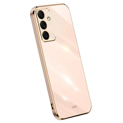 XINLI For Samsung Galaxy S24 FE Case TPU Phone Cover with Electroplating Frame