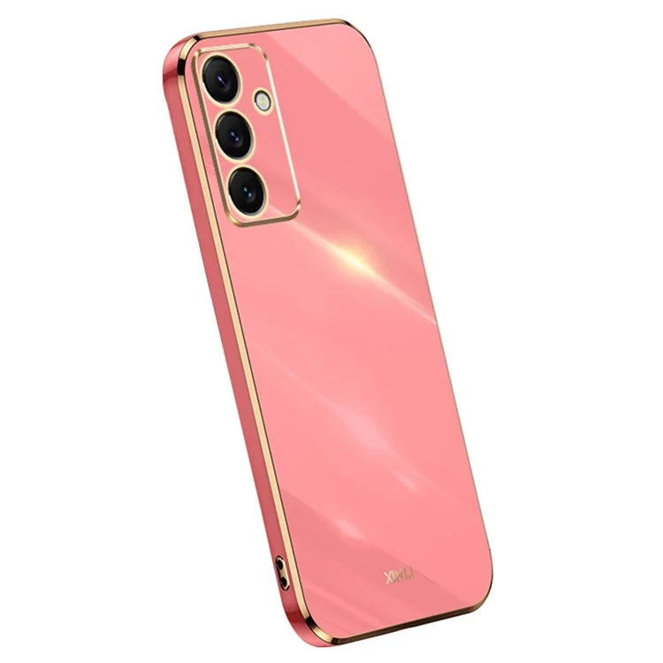 XINLI For Samsung Galaxy S24 FE Case TPU Phone Cover with Electroplating Frame