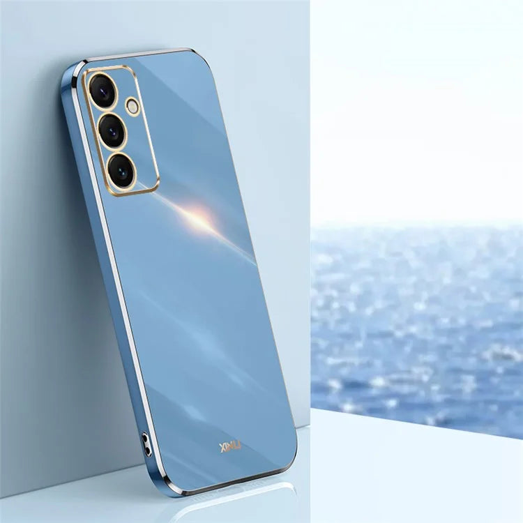 XINLI For Samsung Galaxy S24 FE Case TPU Phone Cover with Electroplating Frame