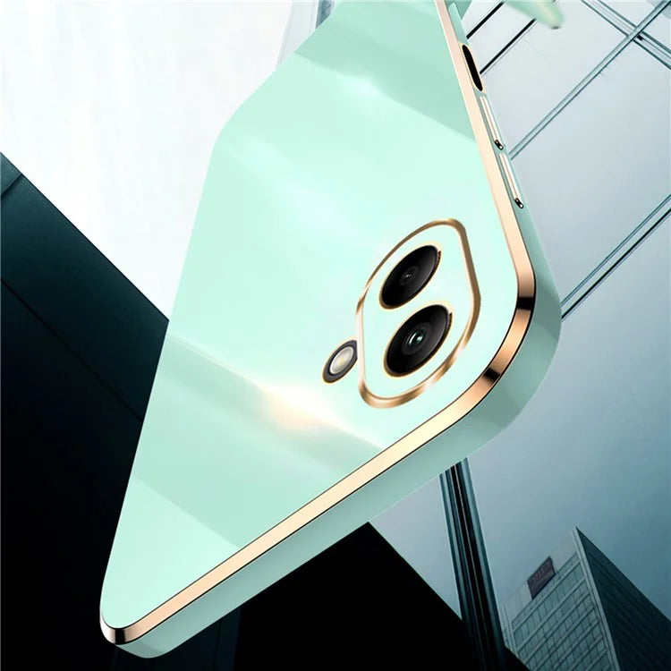 XINLI For Samsung Galaxy A06 Case TPU Phone Cover with Electroplating Frame