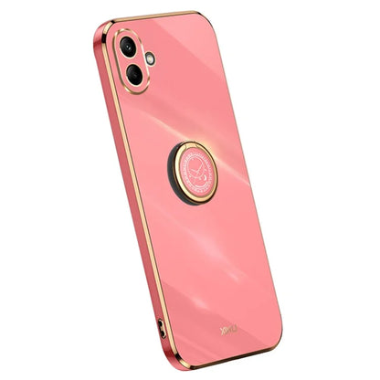 XINLI For Samsung Galaxy A06 Case Ring Kickstand Electroplating TPU Phone Cover