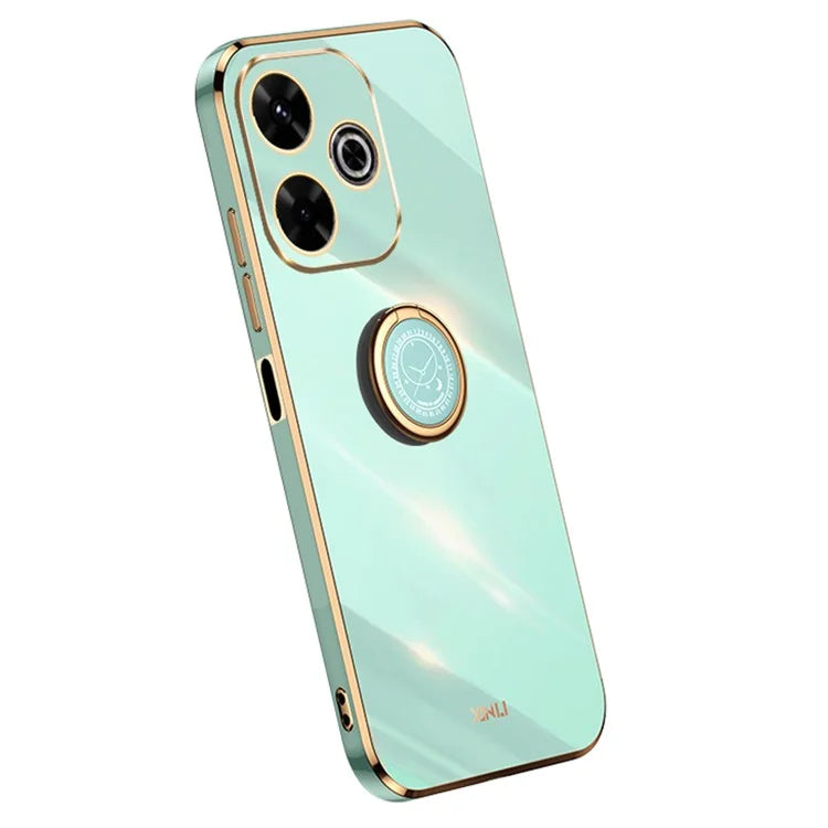 XINLI For Xiaomi Redmi 13 5G / 4G Case Ring Kickstand Electroplating TPU Phone Cover
