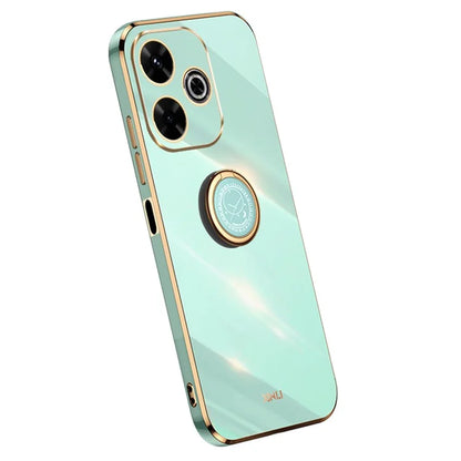 XINLI For Xiaomi Redmi 13 5G / 4G Case Ring Kickstand Electroplating TPU Phone Cover