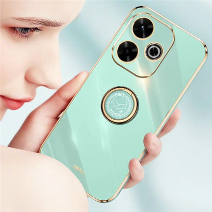 XINLI For Xiaomi Redmi 13 5G / 4G Case Ring Kickstand Electroplating TPU Phone Cover