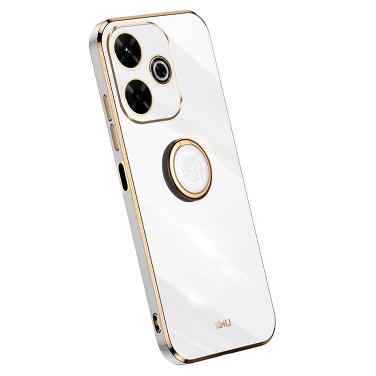 XINLI For Xiaomi Redmi 13 5G / 4G Case Ring Kickstand Electroplating TPU Phone Cover