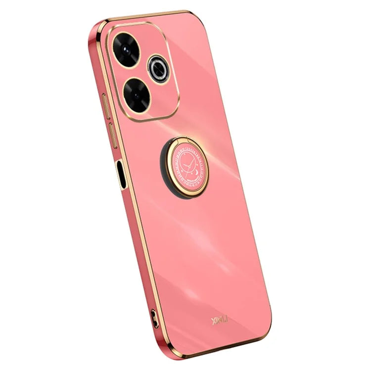 XINLI For Xiaomi Redmi 13 5G / 4G Case Ring Kickstand Electroplating TPU Phone Cover
