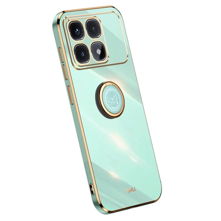 XINLI For Xiaomi Redmi K70 Ultra Case Ring Kickstand Electroplating TPU Phone Cover