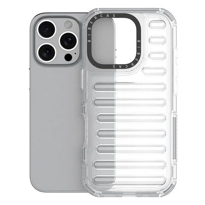 For iPhone 16 Pro Max Case Stripe Design Anti-Slip Detachable TPU+PC Phone Cover