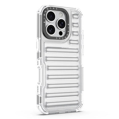 For iPhone 16 Pro Max Case Stripe Design Anti-Slip Detachable TPU+PC Phone Cover