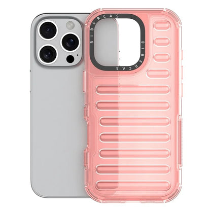 For iPhone 16 Pro Max Case Stripe Design Anti-Slip Detachable TPU+PC Phone Cover