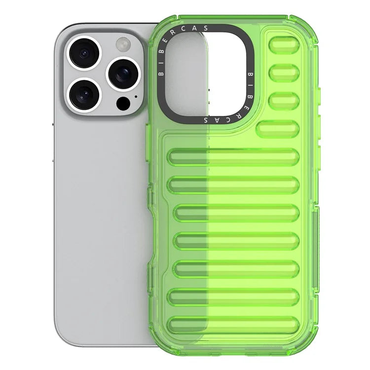 For iPhone 16 Pro Max Case Stripe Design Anti-Slip Detachable TPU+PC Phone Cover