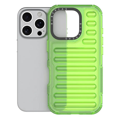 For iPhone 16 Pro Max Case Stripe Design Anti-Slip Detachable TPU+PC Phone Cover