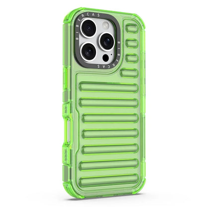 For iPhone 16 Pro Max Case Stripe Design Anti-Slip Detachable TPU+PC Phone Cover