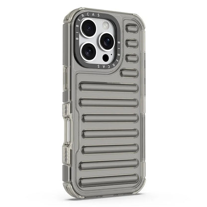 For iPhone 16 Pro Max Case Stripe Design Anti-Slip Detachable TPU+PC Phone Cover
