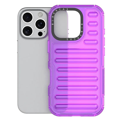 For iPhone 16 Pro Max Case Stripe Design Anti-Slip Detachable TPU+PC Phone Cover