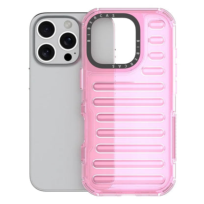 For iPhone 16 Pro Max Case Stripe Design Anti-Slip Detachable TPU+PC Phone Cover