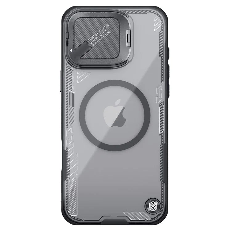 NILLKIN ICELADE Prop Magnetic Series For iPhone 16 Pro Max Case Compatible with MagSafe PC+TPU Phone Cover Slide Lens Lid - Black