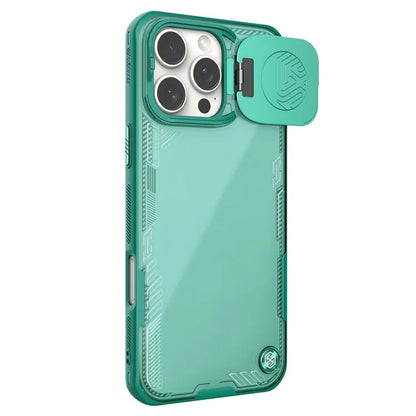 NILLKIN Iceblade Prop for iPhone 16 Pro Max Case PC+TPU Phone Shell with Lens Cover Kickstand