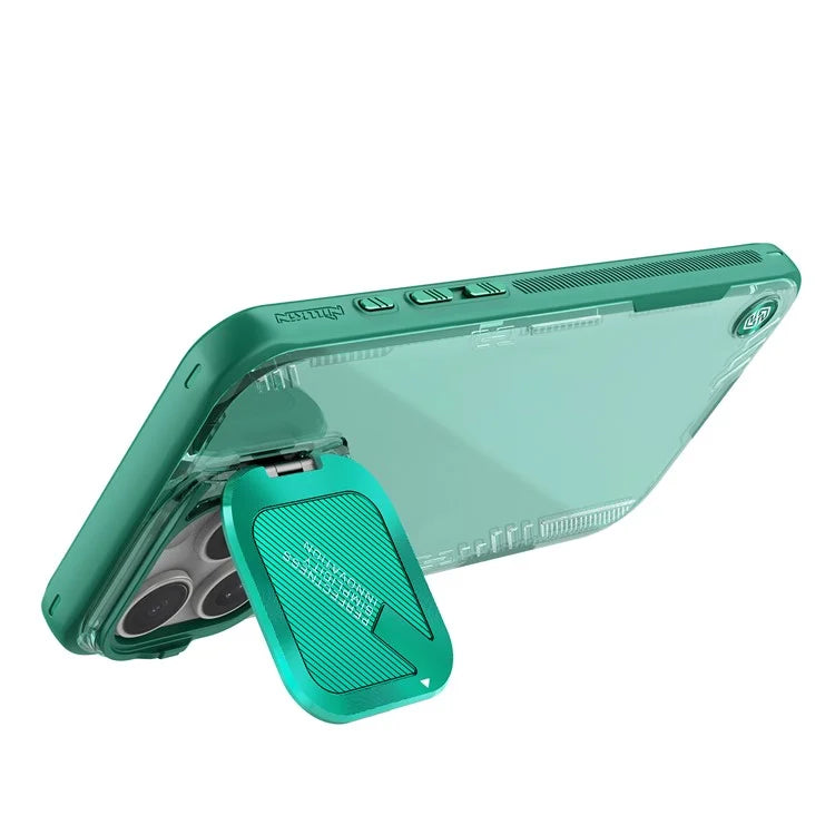 NILLKIN Iceblade Prop for iPhone 16 Pro Max Case PC+TPU Phone Shell with Lens Cover Kickstand